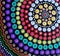 Painting, mandala, different bright colors.