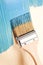 Painting natural wood in blue