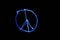 Painting a PEACE sign with light using Time Laps or Bulb exposure