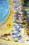 Painting seascape colorful of lovers family vacation and touris