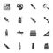 Painting tool vector icons set