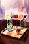 A Painting Of Wine Glasses On A Tray. Generative AI