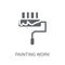 painting work icon. Trendy painting work logo concept on white b