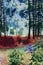 Paintings forest- Watercolor landscape of trees