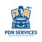 Paintless Dent Repair logo, PDR service logo, automotive company