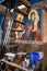 Paints in the church, paint boxes, painter\\\'s work, icons, biblical scenes, painting