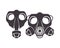 Pair of biosafety gas masks icon