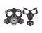 Pair of biosafety gas masks icon