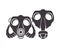 Pair of biosafety gas masks icon