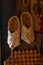 Pair of birchbark shoes