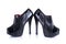 Pair of black classic female shoes