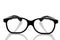 A pair of black framed nerdy eye glasses