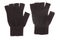 Pair of black knitted gloves