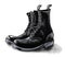 Pair of black leather military boots