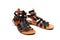 Pair of black leather sandals