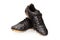 Pair of black leather soccer shoes