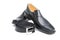 Pair black man\'s shoe and a belt