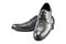 A pair of black men\'s classic shoes