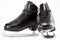 Pair of Black Professional Figure skates With Sharp Blades Over