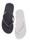 Pair of black and white flip flops