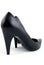 Pair of black woman leather shoes