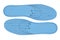 Pair of blue foam insoles