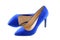 A pair of Blue high heels