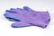 Pair of blue and purple ladies gardening gloves