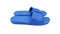 A pair of blue rubber slippers, Sandals on white isolated background.