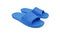 A pair of blue rubber slippers, Sandals on white isolated background.