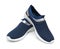 Pair of blue sporty shoes for man