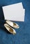 pair of brides cream shoes and shoe box