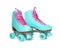 Pair of bright stylish roller skates