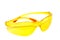 Pair Of Bright Yellow Plastic Protective Glasses