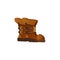 Pair of brown boots flat style, vector illustration