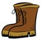 A pair of brown boots vector or color illustration