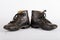 Pair of children`s dusty black disability shoes