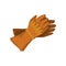 Pair of cowboy leather gloves vector Illustration on a white background