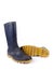 Pair of dark blue dirty rubber boots