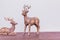 A pair of deer figurines as room decor