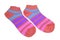 Pair of Different Sport Striped Ladies Socks