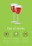 Pair of Drinks Red Wine Poster Champagne Glasses