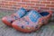 Pair of dutch wooden shoes in Hindeloopen