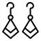 Pair of earrings icon, outline style