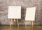 Pair of Easel with blank canvas