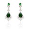 Pair of emerald earrings isolated