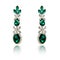 Pair of emerald earrings isolated