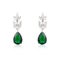 Pair of emerald earrings on white