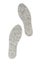 Pair of felt insoles isolated