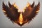 A pair of Fiery Angel Wings for mockup